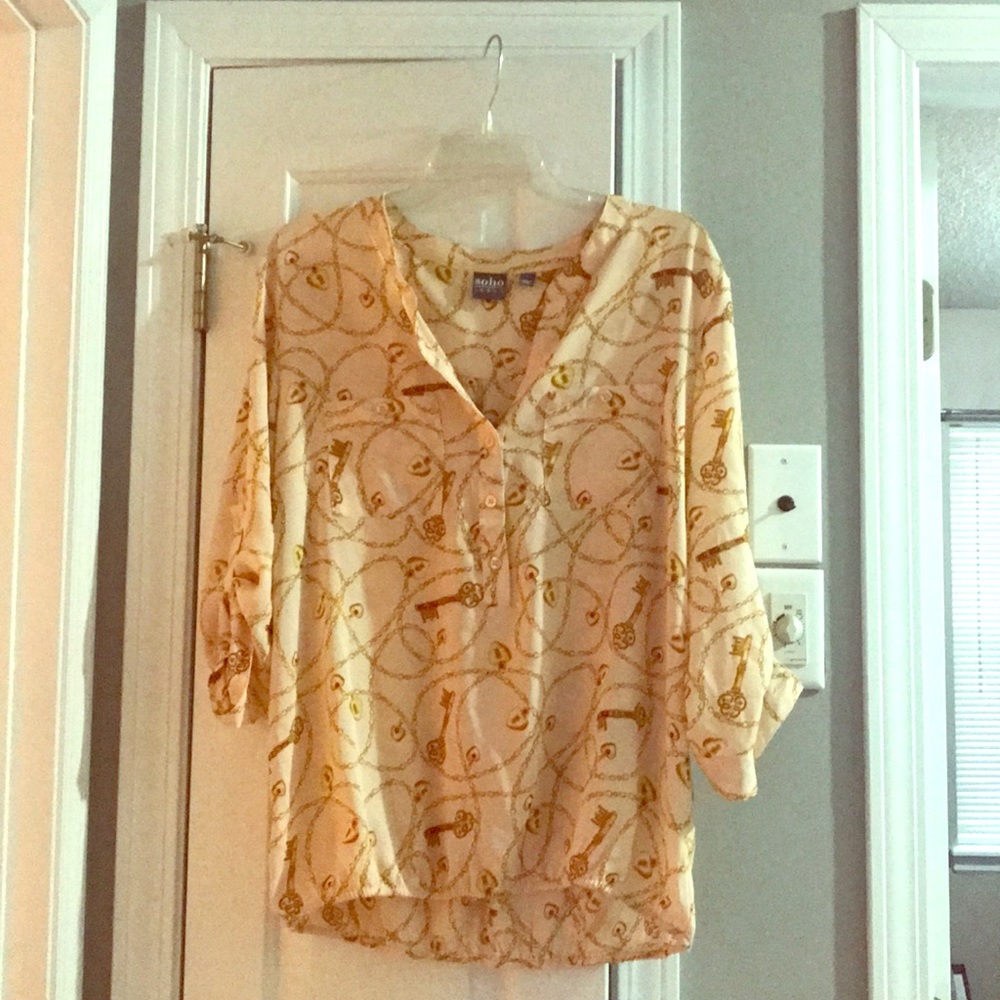Pale Pink Polyester Top